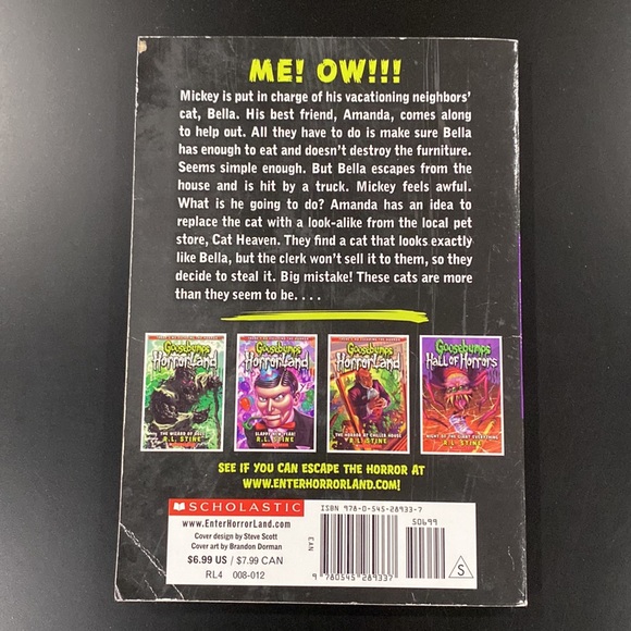 Goosebumps Hall of Horrors #1: Claws! by R. L. Stine - Paperback Novel - Picture 2 of 6